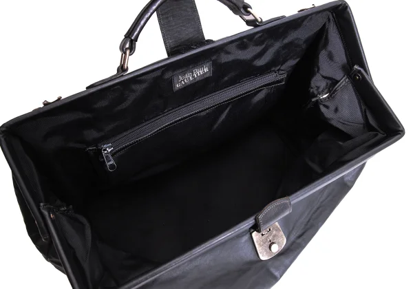 ジャンポールゴルチエ オムJean Paul GAULTIER HOMME がま口コーティングドクターバッグ 黒 K-168016_016