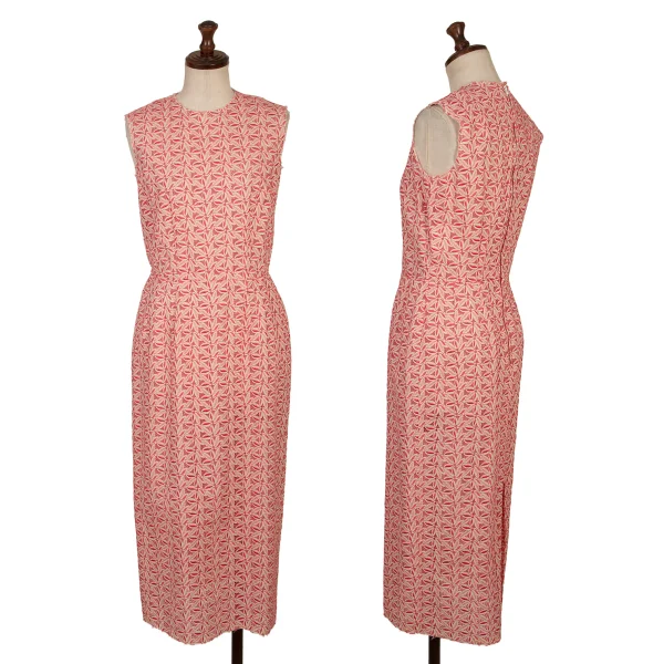 COMME des GARCONS Floral Lace Sleeveless Dress Pink,White S K-168018_001