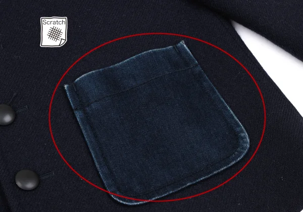 tricot COMME des GARCONS Wool Patch Pocket Round Collar Jacket K-168020_012