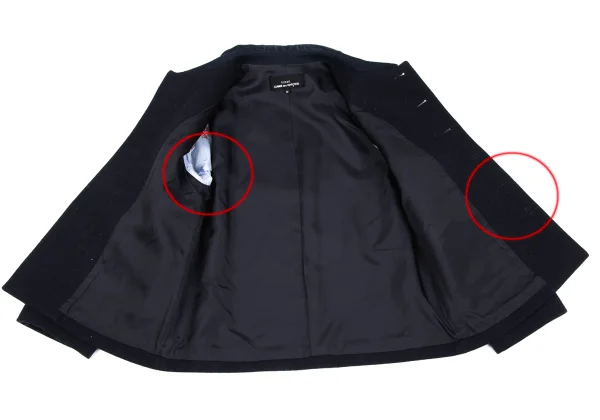 tricot COMME des GARCONS Wool Patch Pocket Round Collar Jacket K-168020_014