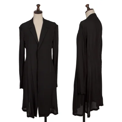 Yohji Yamamoto NOIR Silk Rayon Sheer Snap Button Jacket