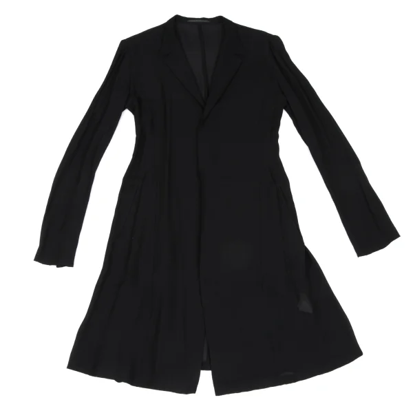 Yohji Yamamoto NOIR Silk Rayon Sheer Snap Button Jacket K-168021_002