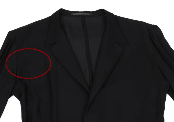 Yohji Yamamoto NOIR Silk Rayon Sheer Snap Button Jacket K-168021_003