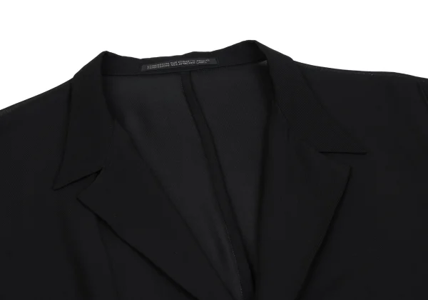 Yohji Yamamoto NOIR Silk Rayon Sheer Snap Button Jacket K-168021_005