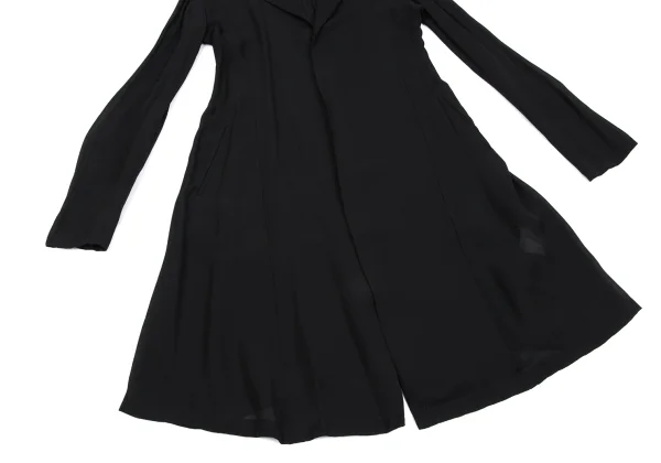 Yohji Yamamoto NOIR Silk Rayon Sheer Snap Button Jacket K-168021_008
