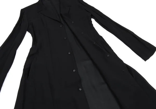 Yohji Yamamoto NOIR Silk Rayon Sheer Snap Button Jacket K-168021_010
