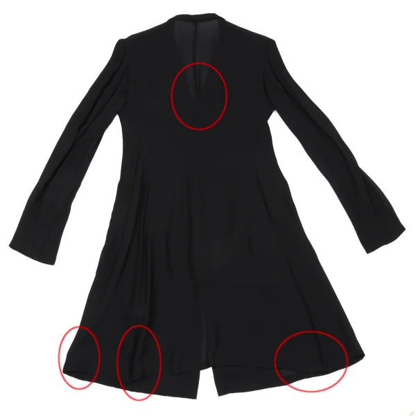 Yohji Yamamoto NOIR Silk Rayon Sheer Snap Button Jacket K-168021_013