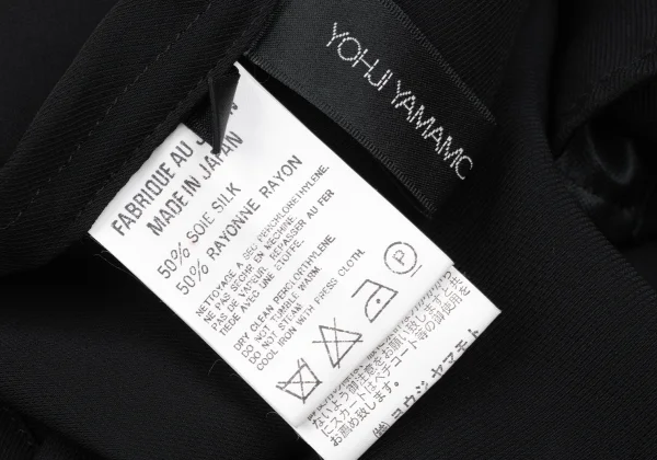 Yohji Yamamoto NOIR Silk Rayon Sheer Snap Button Jacket K-168021_019