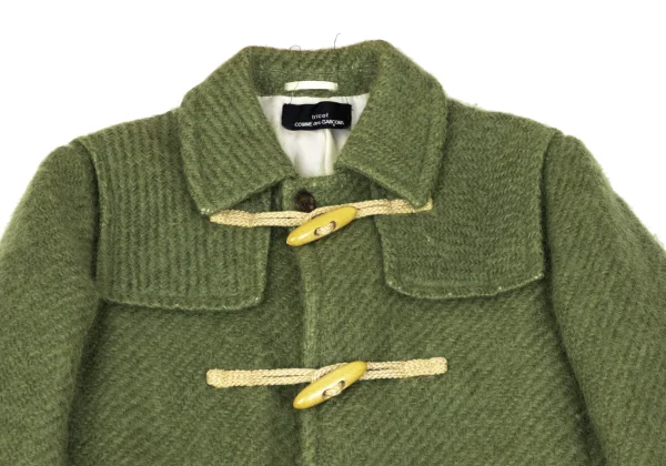 tricot COMME des GARCONS Wool Blend Yoke Switching Duffle Coat K-168023_003