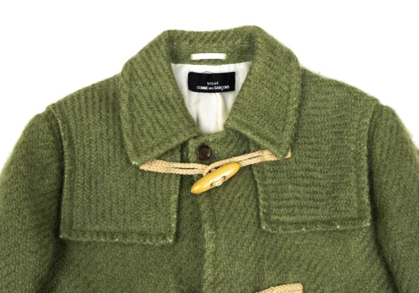 tricot COMME des GARCONS Wool Blend Yoke Switching Duffle Coat K-168023_004