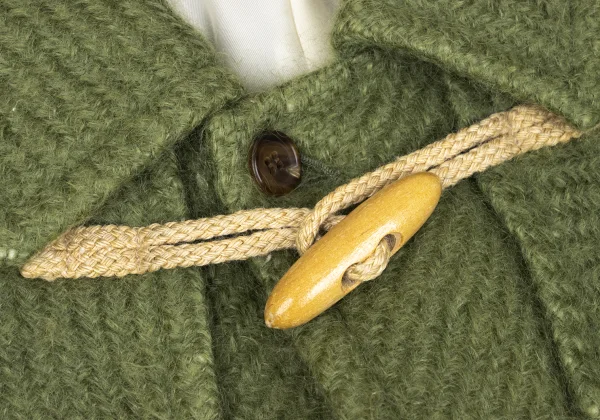 tricot COMME des GARCONS Wool Blend Yoke Switching Duffle Coat K-168023_005