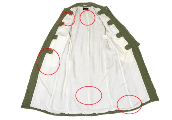 tricot COMME des GARCONS Wool Blend Yoke Switching Duffle Coat K-168023_012