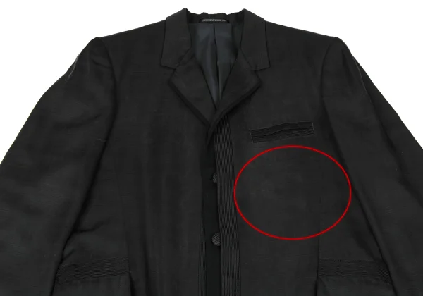 Yohji Yamamoto POUR HOMME Silk Striped Woven Taping Jacket K-168024_002