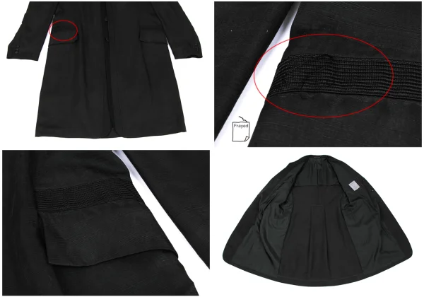 Yohji Yamamoto POUR HOMME Silk Striped Woven Taping Jacket K-168024_008