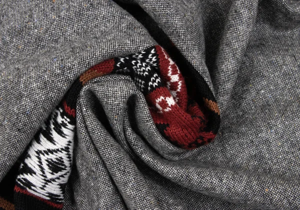 S'YTE Nordic Pattern Knit Switching Tweed Zip Jacket K-168028_012