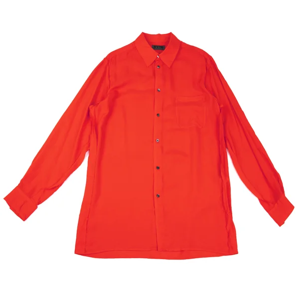 サイトs'yte 裁ち切りアウトシームデザイン長袖シャツ 赤4