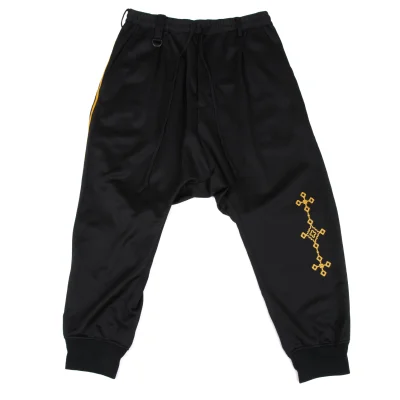 s'yte Embroidery Side Line Dropped Crotch Track Pants