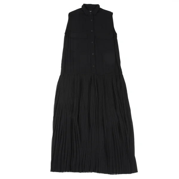 KAYO NAKAMURA by Y's Pleats Switching Sleeveless Shirt Dress K-168032_002