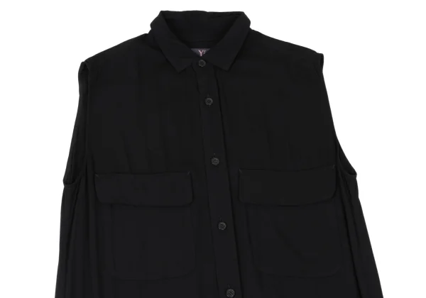 KAYO NAKAMURA by Y's Pleats Switching Sleeveless Shirt Dress K-168032_003