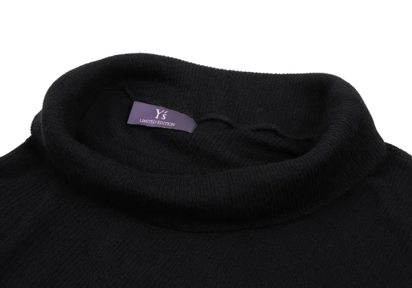 Y's LIMITED EDITION Asymmetry Wool Rib Knit Top K-168033_005