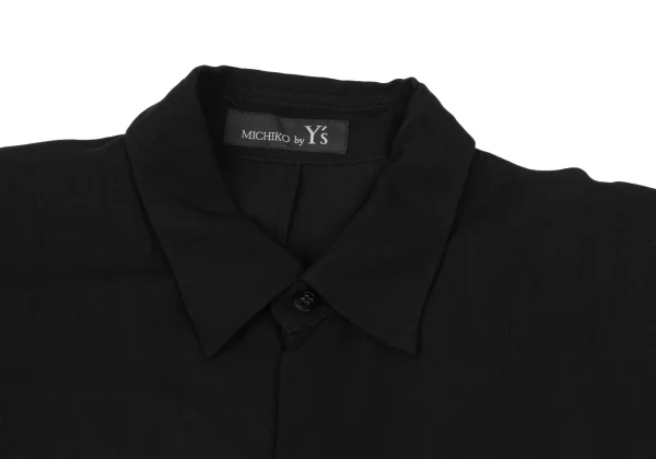 MICHIKO by Y’s Rayon Cupra Drape Shirt Dress K-168034_004