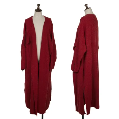 RISMAT by Y's Buttonless Wool Rib Knit Long Cardigan