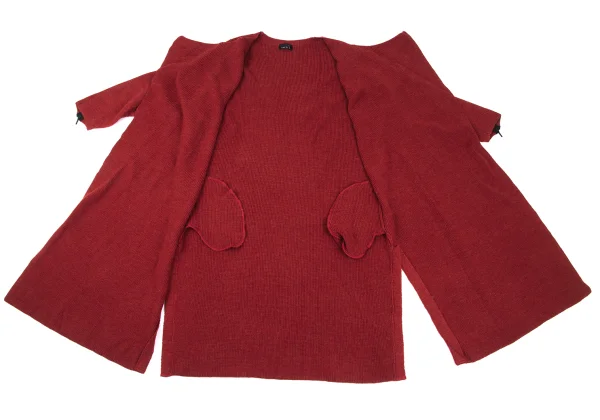 RISMAT by Y's Buttonless Wool Rib Knit Long Cardigan K-168035_011