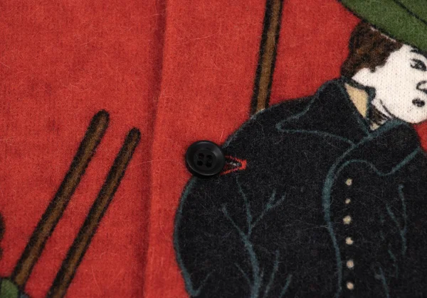 Yohji Yamamoto POUR HOMME Rokumeikan Print Brushed Wool Shirt K-168039_004