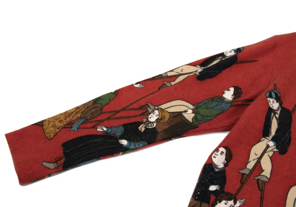 Yohji Yamamoto POUR HOMME Rokumeikan Print Brushed Wool Shirt K-168039_006