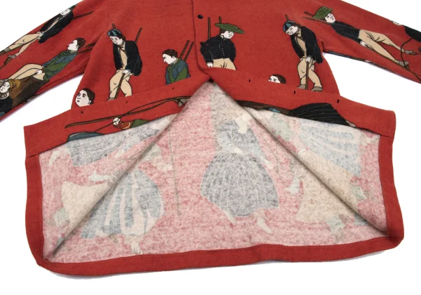 Yohji Yamamoto POUR HOMME Rokumeikan Print Brushed Wool Shirt K-168039_009