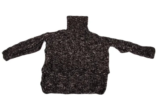 Yohji Yamamoto POUR HOMME Wool Blend Long Back High-neck Knit Sweater K-168041_002