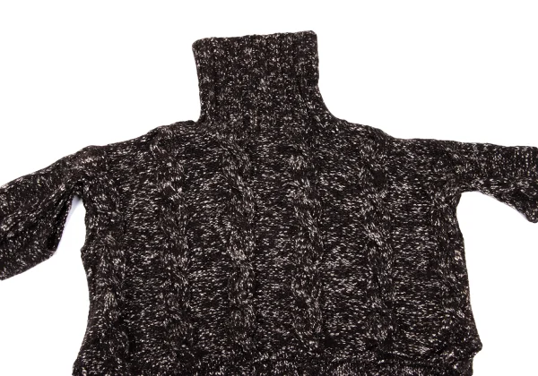 Yohji Yamamoto POUR HOMME Wool Blend Long Back High-neck Knit Sweater K-168041_003