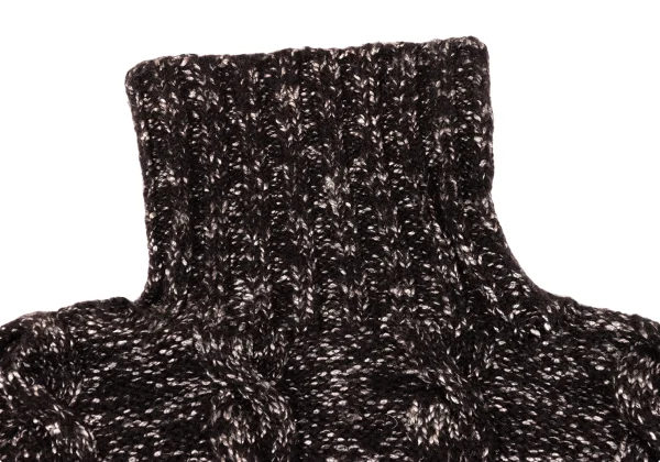 Yohji Yamamoto POUR HOMME Wool Blend Long Back High-neck Knit Sweater K-168041_004