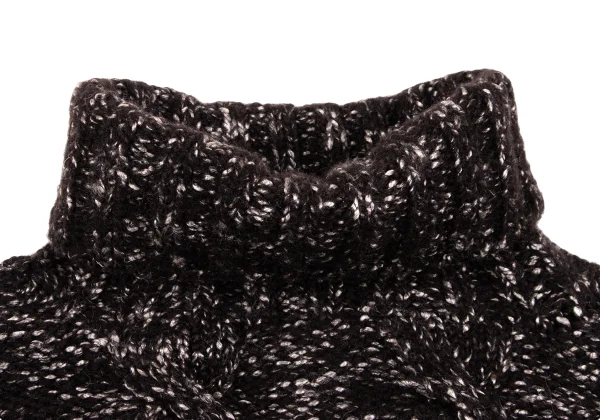Yohji Yamamoto POUR HOMME Wool Blend Long Back High-neck Knit Sweater K-168041_005