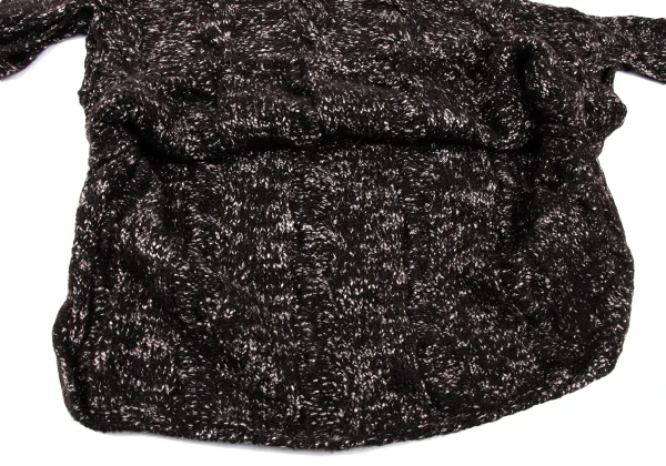 Yohji Yamamoto POUR HOMME Wool Blend Long Back High-neck Knit Sweater K-168041_011