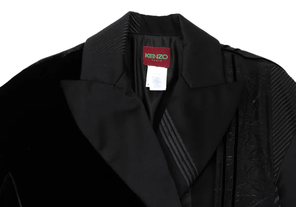 KENZO Mixed-material Patchwork Coat K-168044_004