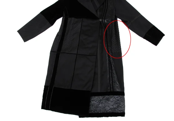 KENZO Mixed-material Patchwork Coat K-168044_008