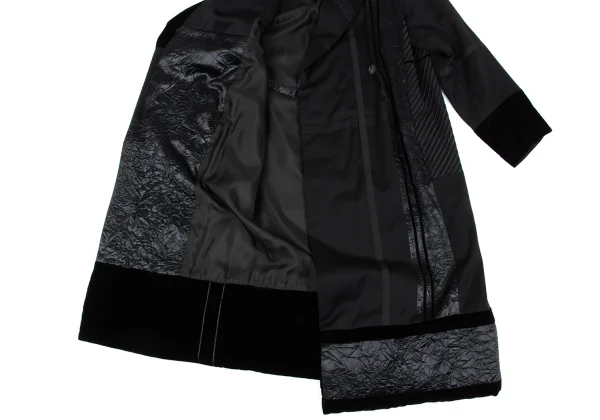 KENZO Mixed-material Patchwork Coat K-168044_012