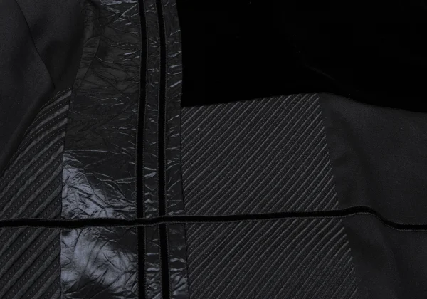 KENZO Mixed-material Patchwork Coat K-168044_016