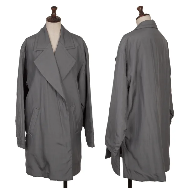 Composition by KENZO Lining Quilted Buttonless Jacket Grey 38 K-168045_001