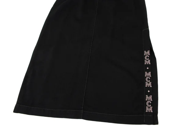 MCM Side Logo Embroidery Cupra Skirt K-168046_006