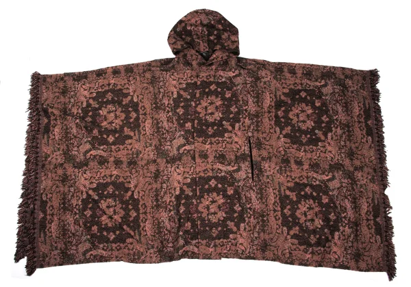 Y's Persian Pattern Jacquard Hooded Poncho K-168049_002