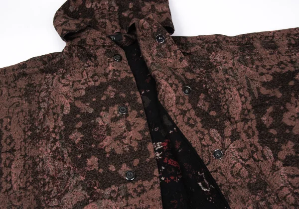 Y's Persian Pattern Jacquard Hooded Poncho K-168049_007