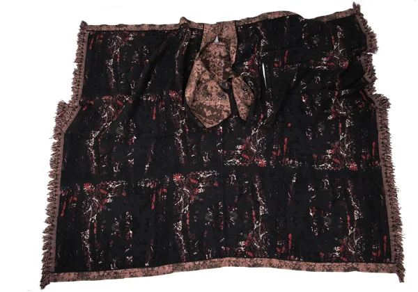 Y's Persian Pattern Jacquard Hooded Poncho K-168049_008