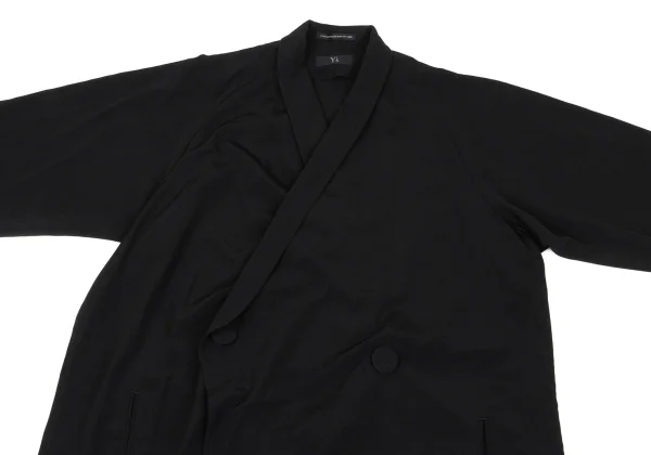 Y's Crepe de Chine Shawl Collar Coat K-168050_003