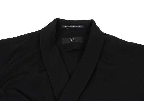 Y's Crepe de Chine Shawl Collar Coat K-168050_004