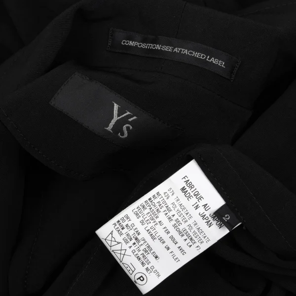 Y's Crepe de Chine Shawl Collar Coat K-168050_016