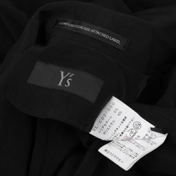 Y's Crepe de Chine Shawl Collar Coat K-168050_017