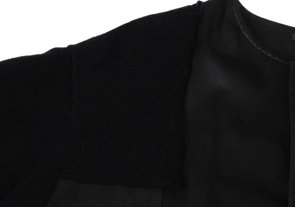 Y's Patchwork No Collar Cotton Coat K-168051_005