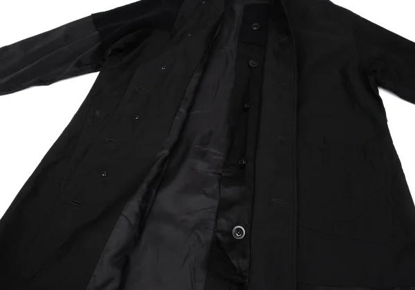 Y's Patchwork No Collar Cotton Coat K-168051_012